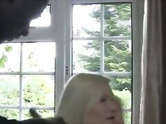 Black hairdresser penetrates old pussy and facial