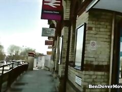 English milf gags on ben Dovers Cock